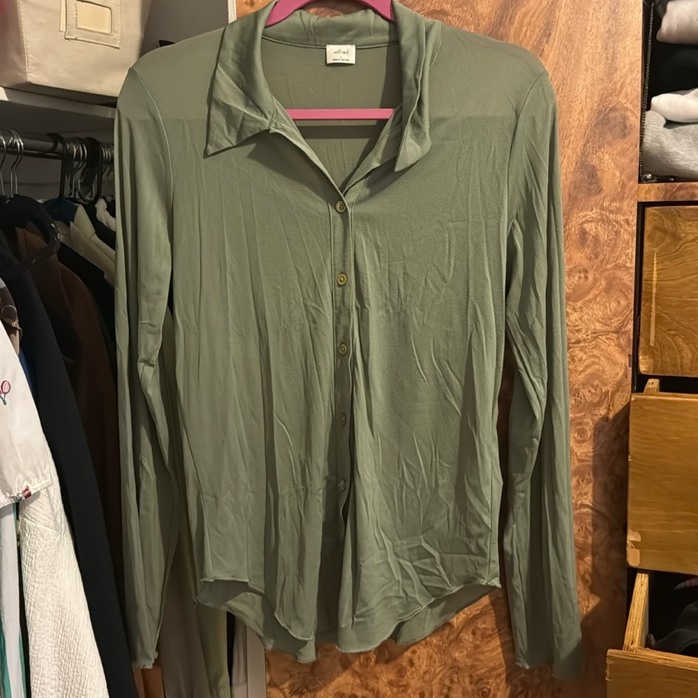 Aritzia (Wilfred) Sheer Button Down